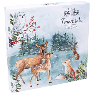 Тарелка обеденная 'Лесная сказка' (олени и заяц) 26.5 см 2