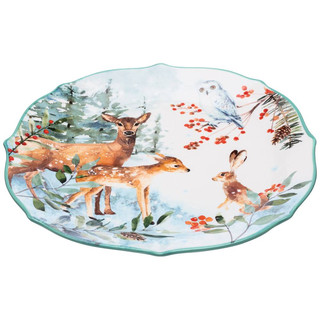 Тарелка обеденная 'Лесная сказка' (олени и заяц) 26.5 см 3