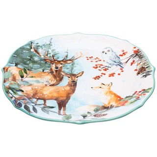 Тарелка обеденная 'Лесная сказка' (олени и лиса) 26.5 см 3