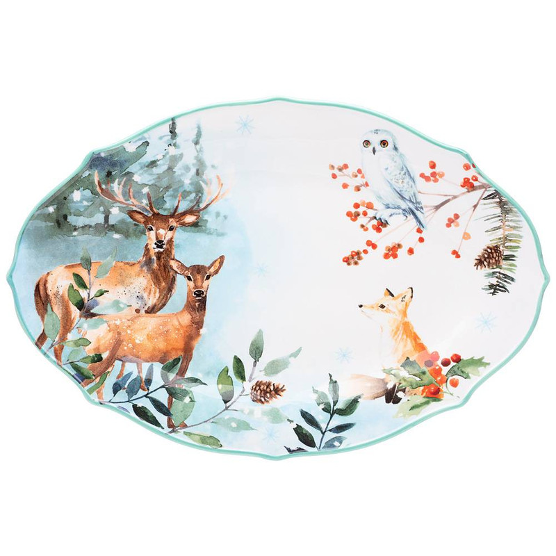 Блюдо овальное 'Лесная сказка' 30.5 х 20 см