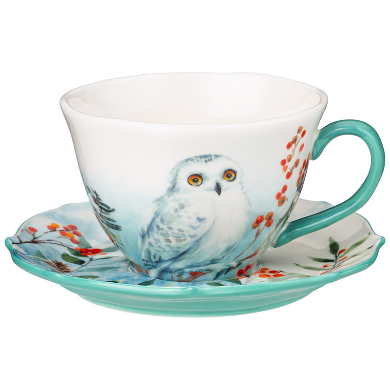 Чайная пара 'Лесная сказка' (сова) 200 мл