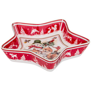 Блюдо-звезда 'С Новым Годом!' 17.5 см, красное 3