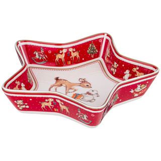 Блюдо-звезда 'С Новым Годом!' 17.5 см, красное 3