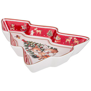 Блюдо-елка 'С Новым Годом!' 25 см, красное 4