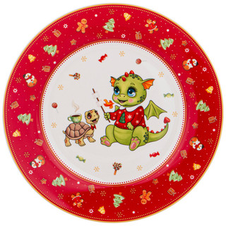 Тарелка закусочная 'С Новым Годом!' 19 см, красная 1