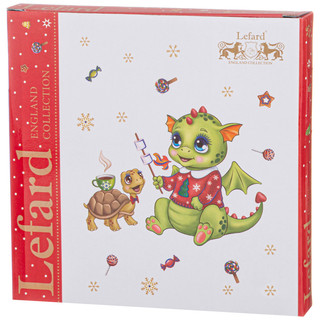 Тарелка закусочная 'С Новым Годом!' 19 см, красная 2