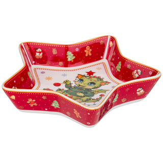 Блюдо-звезда 'С Новым Годом!' 17.5 см, красное 3