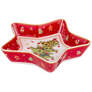 Блюдо-звезда 'С Новым Годом!' 17.5 см, красное 3