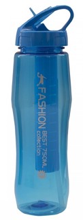 Бутылка для воды 750 мл, спортивная, пластик, контейнер для льда, голубой