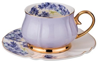 Чайная пара 'Времена года' 2 предмета, 230 мл, фиолетовый