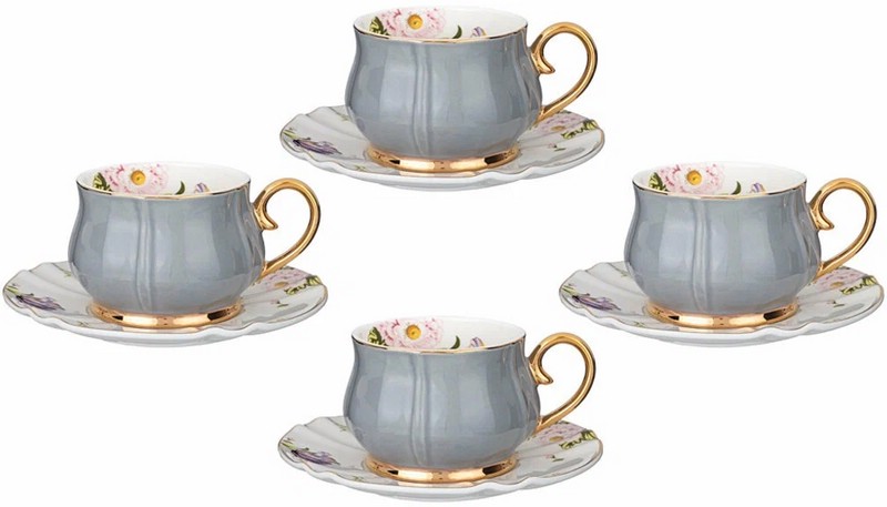 Чайный набор 'Времена года' на 4 персоны, 8 предметов, серый