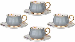 Чайный набор 'Времена года' на 4 персоны, 8 предметов, серый