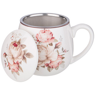 Кружка заварочная 'Мэрибель' 420 мл, металлическое сито, фарфоровая крышка 3