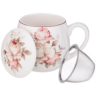 Кружка заварочная 'Мэрибель' 420 мл, металлическое сито, фарфоровая крышка 4