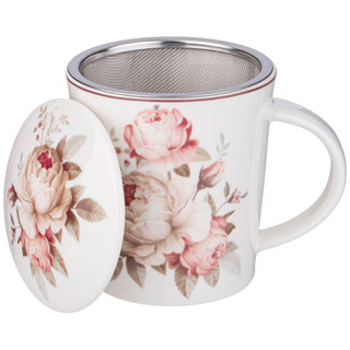 Кружка заварочная 'Мэрибель' 320 мл, металлическое сито, фарфоровая крышка 3