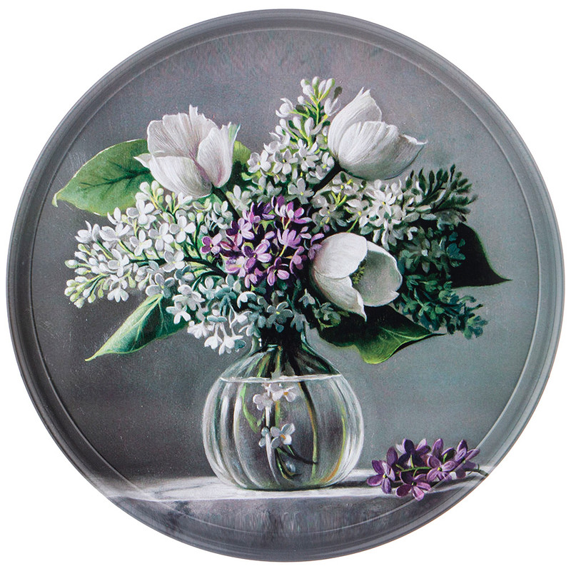 Поднос сервировочный 'Stil Life' 33 см, серый