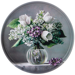 Поднос сервировочный 'Stil Life' 33 см, серый