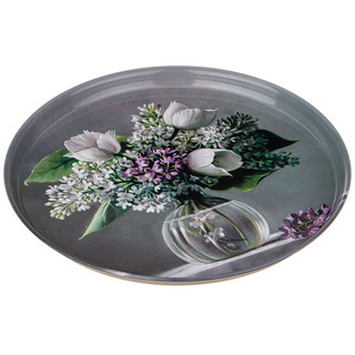 Поднос сервировочный 'Stil Life' 33 см, серый 2