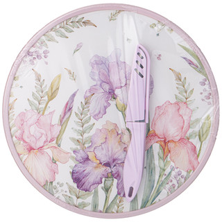 Доска разделочная 'Ирисы' с ножом, диаметр 27.5 см 2