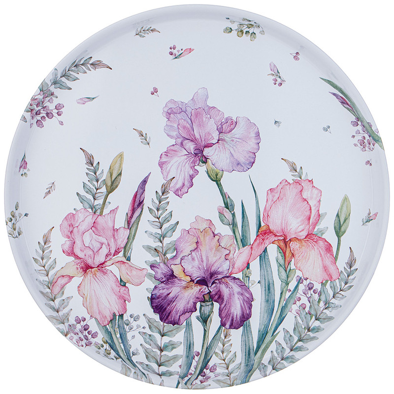Поднос сервировочный 'Ирисы' 33 см