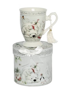 Кружка 'Белые медведи', фарфор