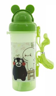 Бутылка для воды 550 мл 'Ушастые малыши' пластик, 550 мл, зеленый