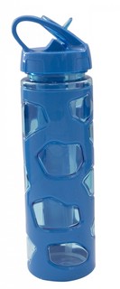 Бутылка для воды 620 мл, спортивная, пластик, контейнер для льда, голубая