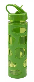 Бутылка для воды 620 мл, спортивная, пластик, контейнер для льда, зеленая