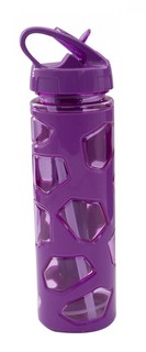 Бутылка для воды 620 мл, спортивная, пластик, контейнер для льда, фиолетовая