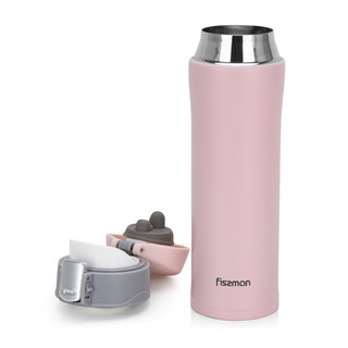 Термокружка 450 мл, нерж.сталь, цвет розовый 2