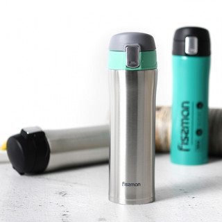 Термокружка 450 мл, нерж.сталь, цвет аквамарин 6