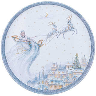 Поднос сервировочный 'Снежная королева' 33 см