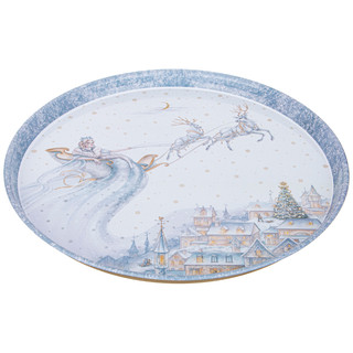 Поднос сервировочный 'Снежная королева' 33 см 2