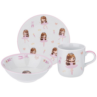 Набор посуды детский 'Девочка', 3 предмета