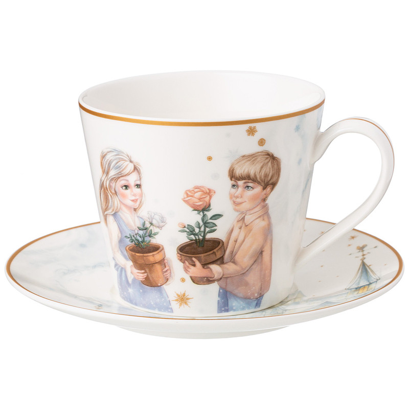 Чайная пара 'Снежная королева' 300 мл