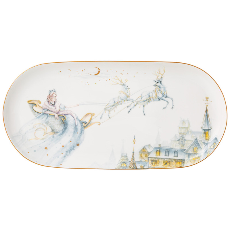 Блюдо овальное 'Снежная королева' 30.5 см