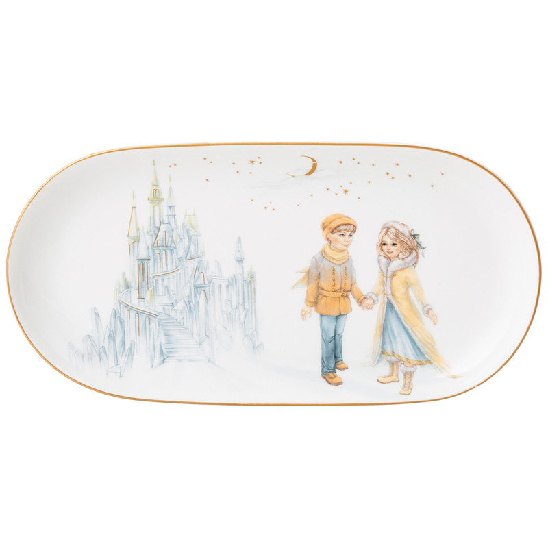 Блюдо овальное 'Снежная королева' 20.5 см