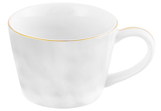 Кружка 'Любопытный кролик внутри кружки' 350 мл, белая с золотом 3