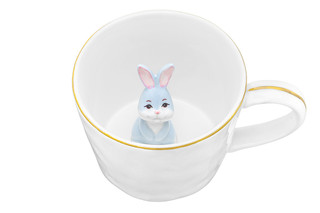 Кружка 'Любопытный кролик внутри кружки' 350 мл