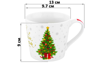 Кружка 'Праздничная ель' 380 мл, с золотом 2