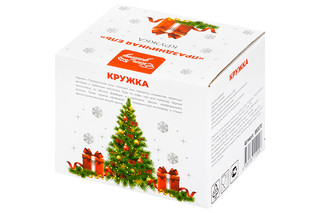 Кружка 'Праздничная ель' 380 мл, с золотом 7