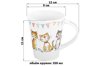 Набор из 2-х кружек 'Кошачья жизнь' 350 мл 2