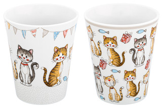 Набор из 2-х кружек 'Кошачья жизнь' 350 мл 4