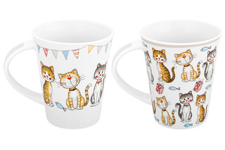 Набор из 2-х кружек 'Кошачья жизнь' 350 мл 5