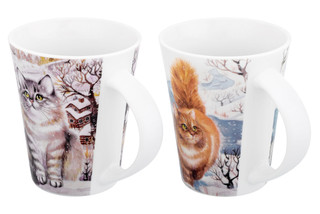 Набор из 2-х кружек 'Коты' 350 мл 5