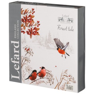 Блюдо 'Лесная сказка' (снегири) 25 см, квадратное 2