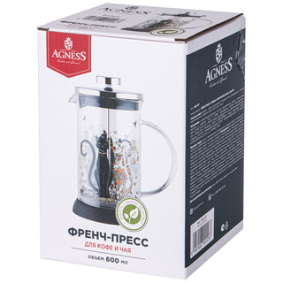 Френч-пресс 'Парижские коты' 600 мл, Agness 2