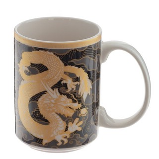 Чайная пара 'Китайский Дракон' 500 мл, золотой на черном 2