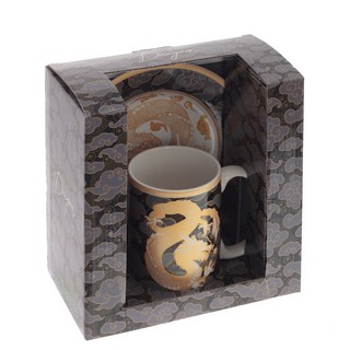 Чайная пара 'Китайский Дракон' 500 мл, золотой на черном 4