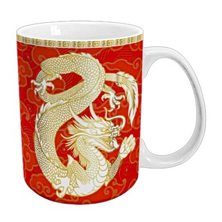 Чайная пара 'Китайский Дракон' 500 мл, золотой на красном 4